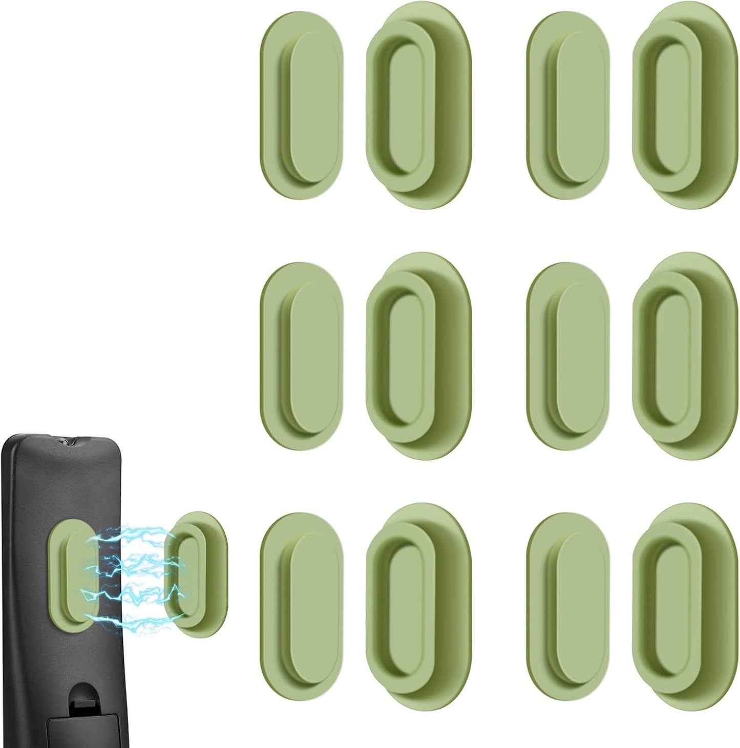 6 Pack Magnetic Remote Control Holder – Upgraded Silicone Magnetic Wall Mount for TV, Fan & Air Conditioner Remotes – Self-Adhesive, No-Drill Remote Control Holder Wall Mount