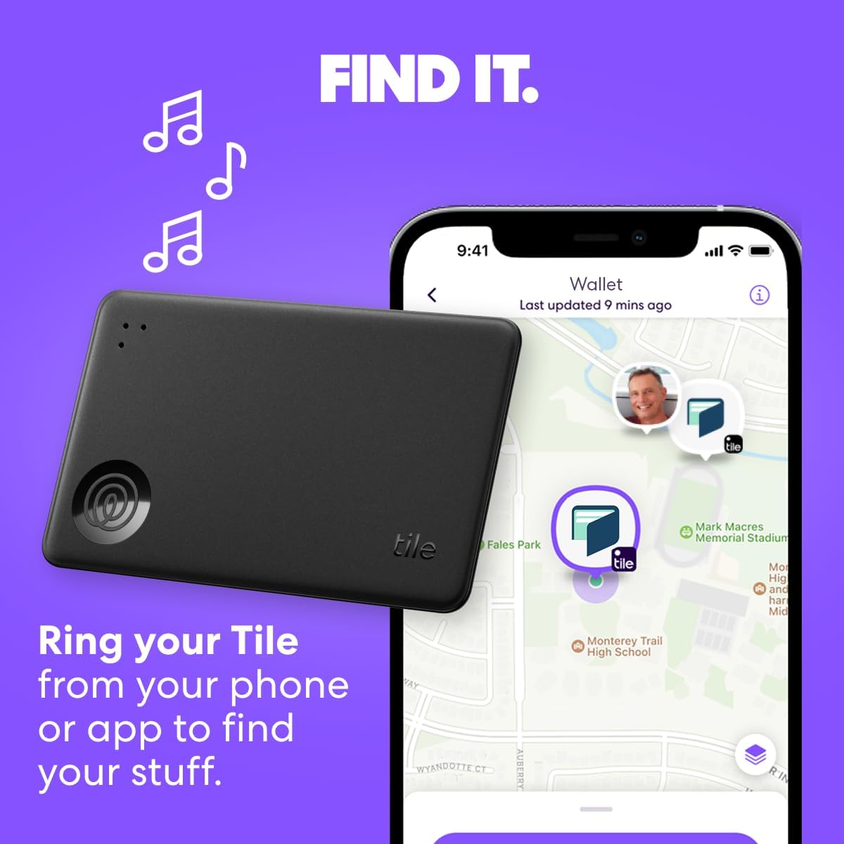 Tile by Life360 Starter Pack - Bluetooth Trackers and Item Finders for Keys, Wallets & More. Both iOS and Android Compatible. Phone Finder. 2-Pack (Black Mate/Slim)