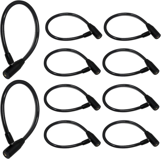 Urban August Child-Proof Refrigerator Lock for Kids & Adults - Lock for French Door Fridge and Cabinet (Regular, Black, 10 Pack Keyed Alike)
