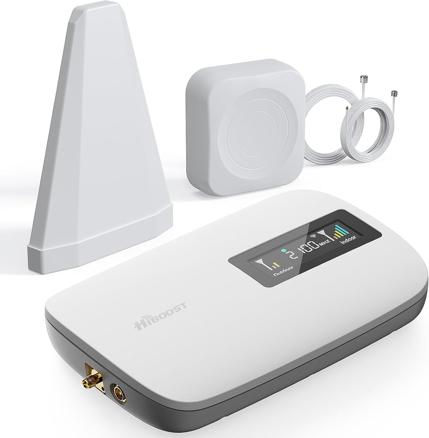 Cell Phone Booster for Home Office | Up to 2500 Sq Ft | Cell Phone Signal Booster Boosts 5G, 4G LTE for All U.S. Carriers—Verizon, AT&T, T-Mobile&More | HD Display | App Support | FCC Approved