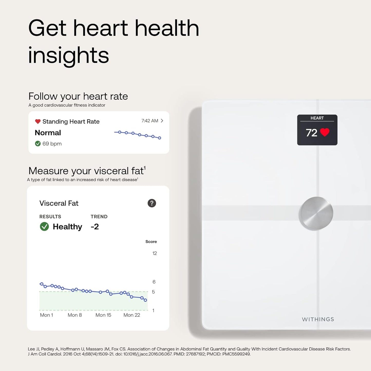 WITHINGS Body Smart - Accurate Scale for Body Weight and Fat Percentage, Body Composition Wi-Fi and Bluetooth Weight Scale, Baby Weight Scale, Smart Scale Apple Health Compatible, Bathroom Scale