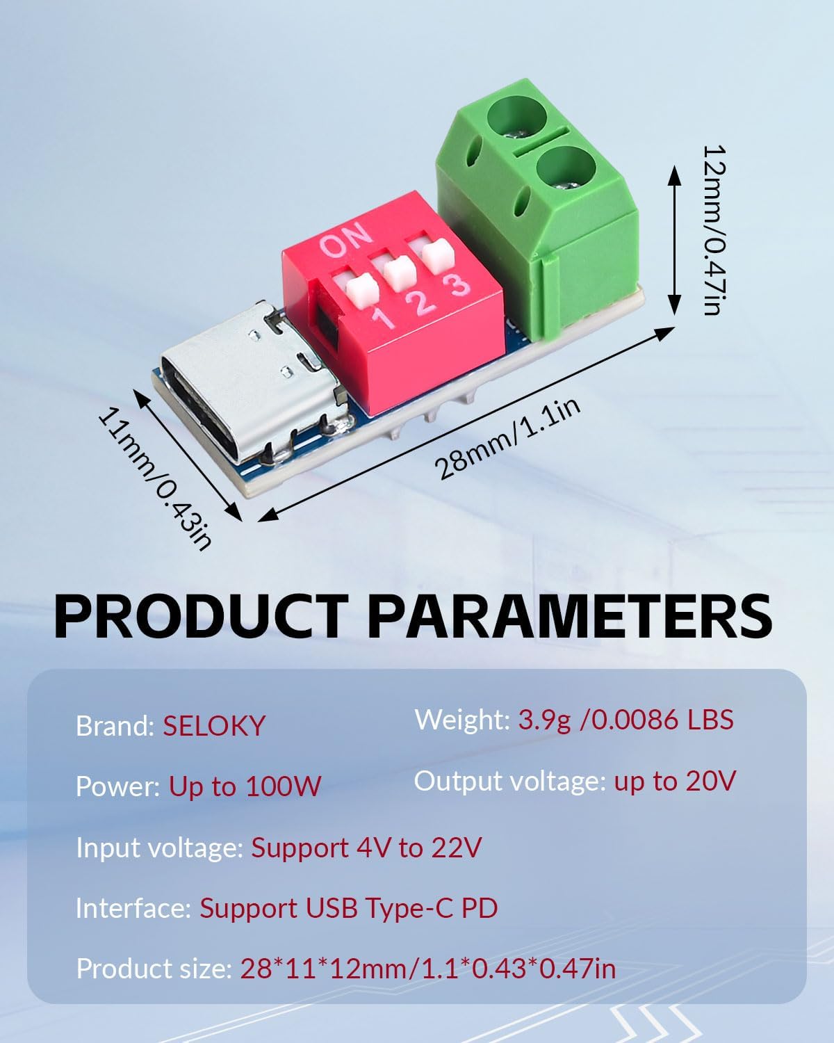 6PCS USB-C PD/QC Fast Charge Trigger Module & Decoy Board - Dual-Port Voltage selector (5V/9V/12V/20V Output) Charger Power Delivery Boost Module