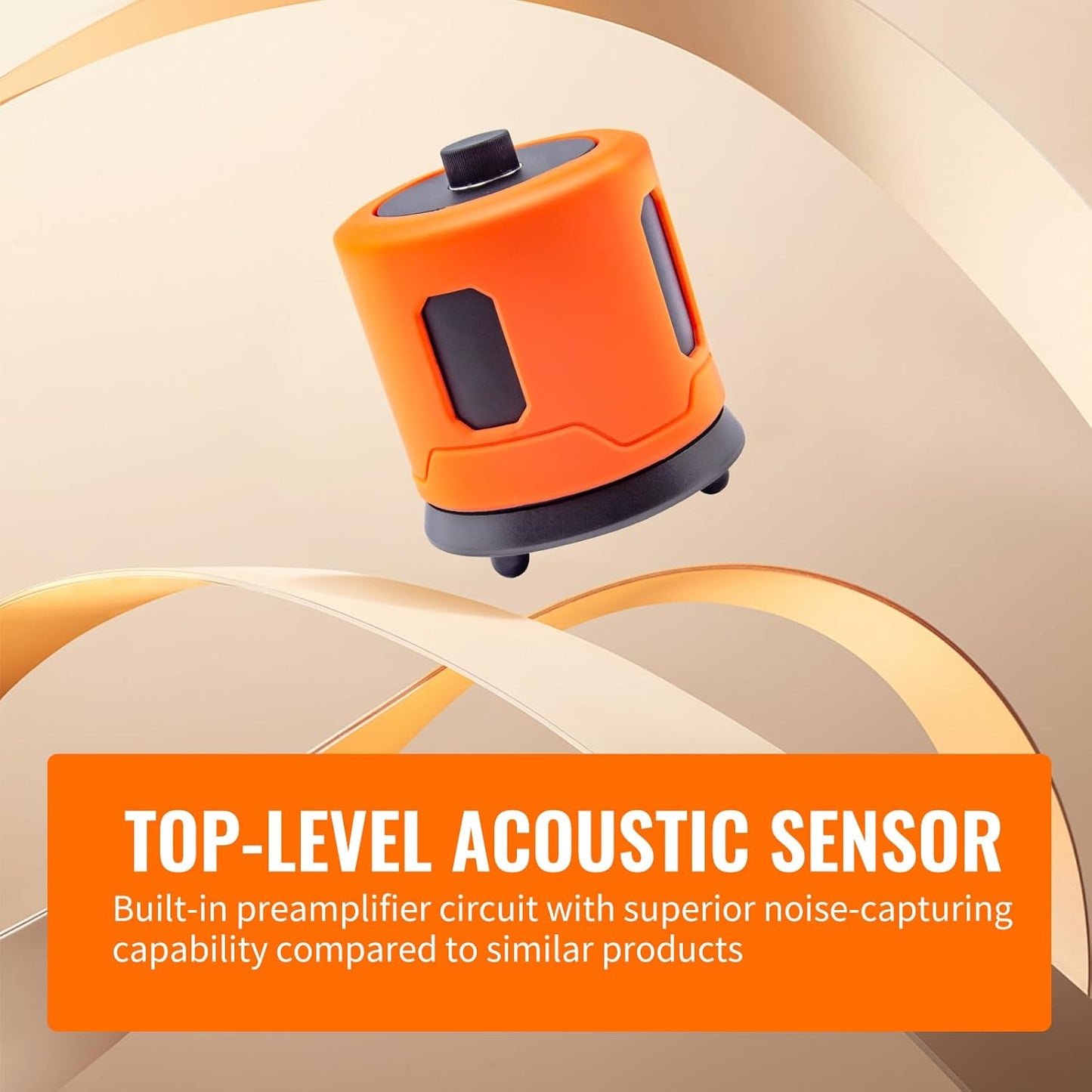 PQWT Underground Water Leak Detectors PQ125B Outdoor Wall Pipe Water Leakage Detection with Touchscreen Earphone and Carrying Case Sensor Acoustic Pipeline Sound Intensifier