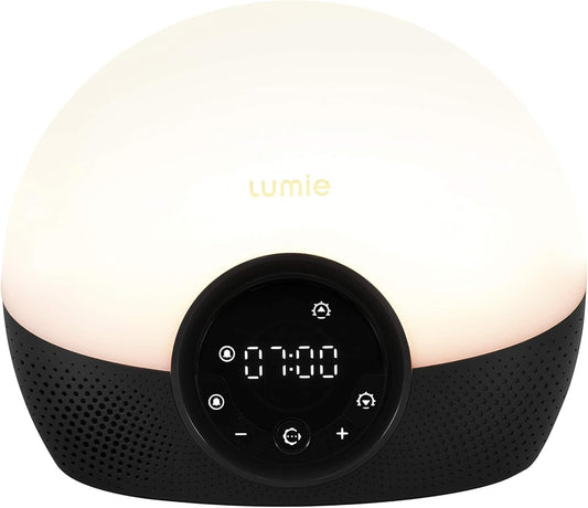 Lumie Bodyclock Glow 150 - Sunrise & Sunset Alarm Clock - Bedside Lamp with Custom Light Duration - Wake-Up, Night & Reading Light - Warm LEDs