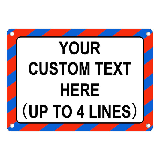 Custom Sign Outdoor Metal, Personalized Metal Sign for Parking, Gate, Delivery, Garage, Weatherproof Customized Signs for Outside, Make Your Own Signs Custom(14x10 Inches, Border)
