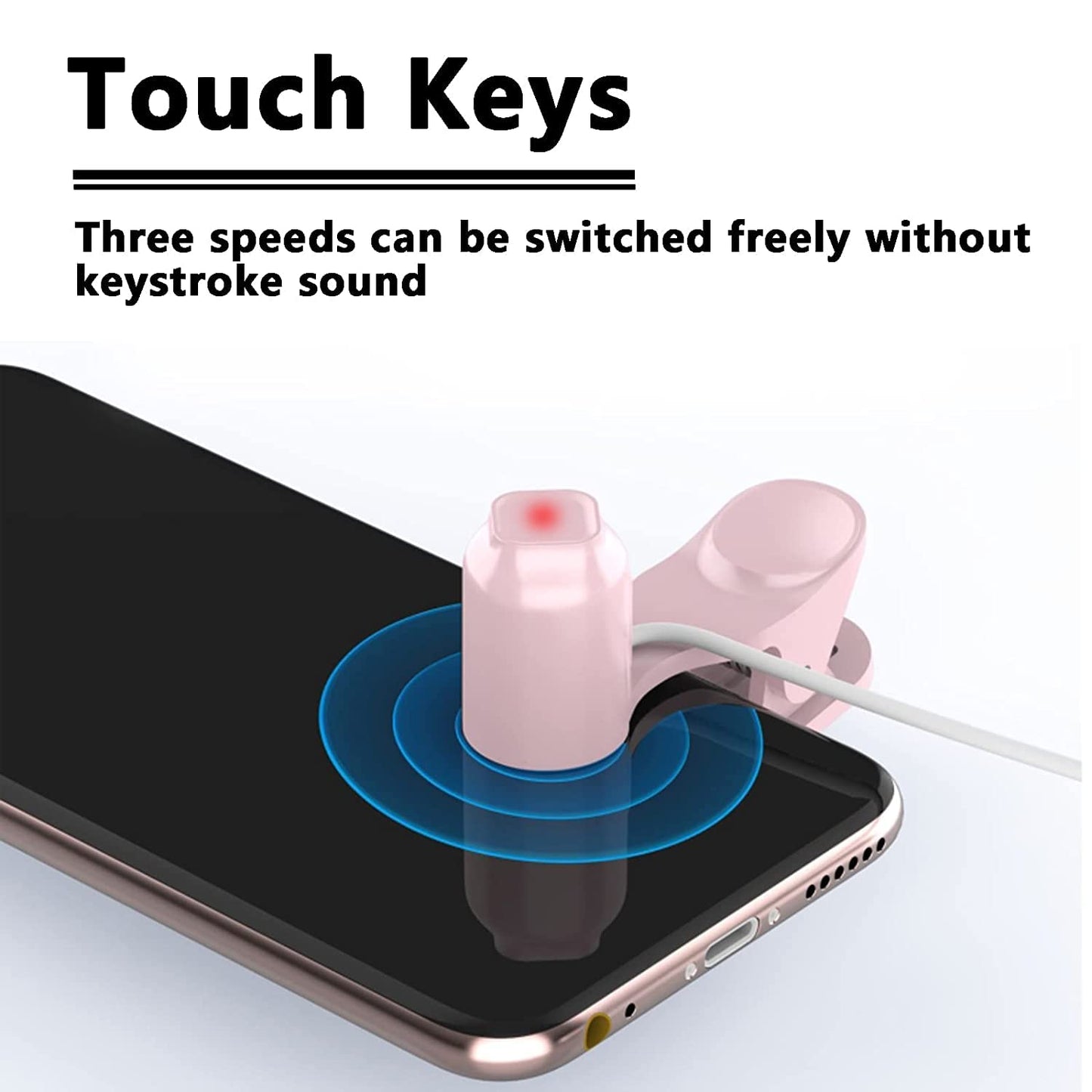 Annrybor Screen Auto Clicker For Phone:3 Speed Physical Tapper, Simulated Finger Continuous Click, Compatible With Android And IOS, Suitable For Tik Tok Live, Lightning Deal, Reward Tasks (PINK)