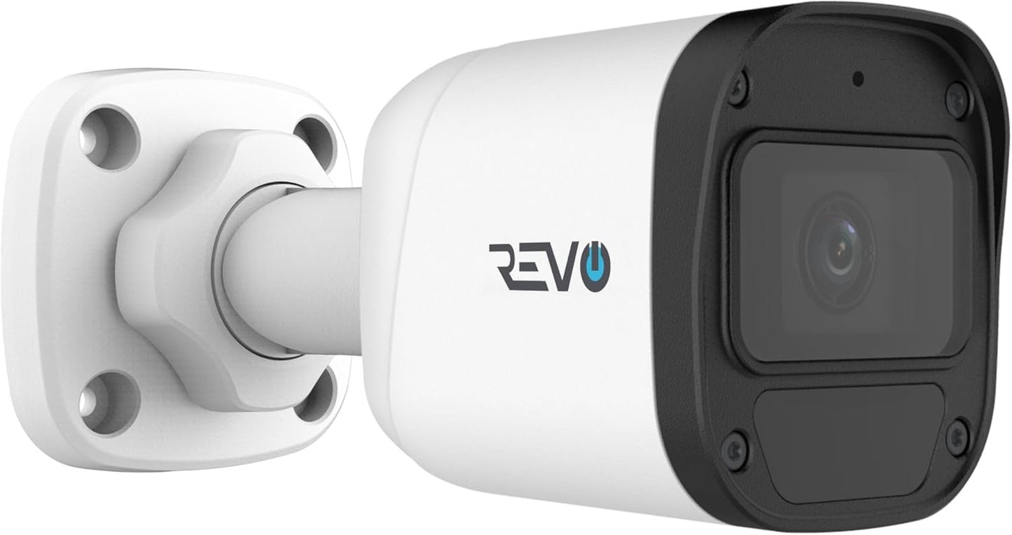Revo Ultra Blue Series 8CH 4K POE H.265 NVR, 2TB & 6X 5 Megapixel Indoor/Outdoor IR Cameras with Built-in Mic – Remote Access Via Pc, Mac & Phone (No Monthly Fee)