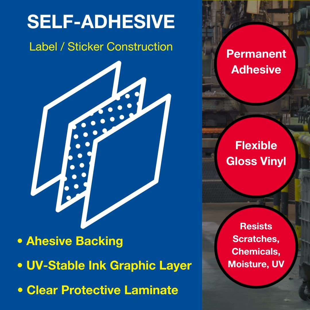 ComplianceSigns.com DANGER Arc Flash And Shock Hazard Appropriate PPE ANSI NFPA 70E Safety Label Decal, 5x3.5 inch 100-Pack Vinyl for Electrical, American Made Safety Signs for the Workplace
