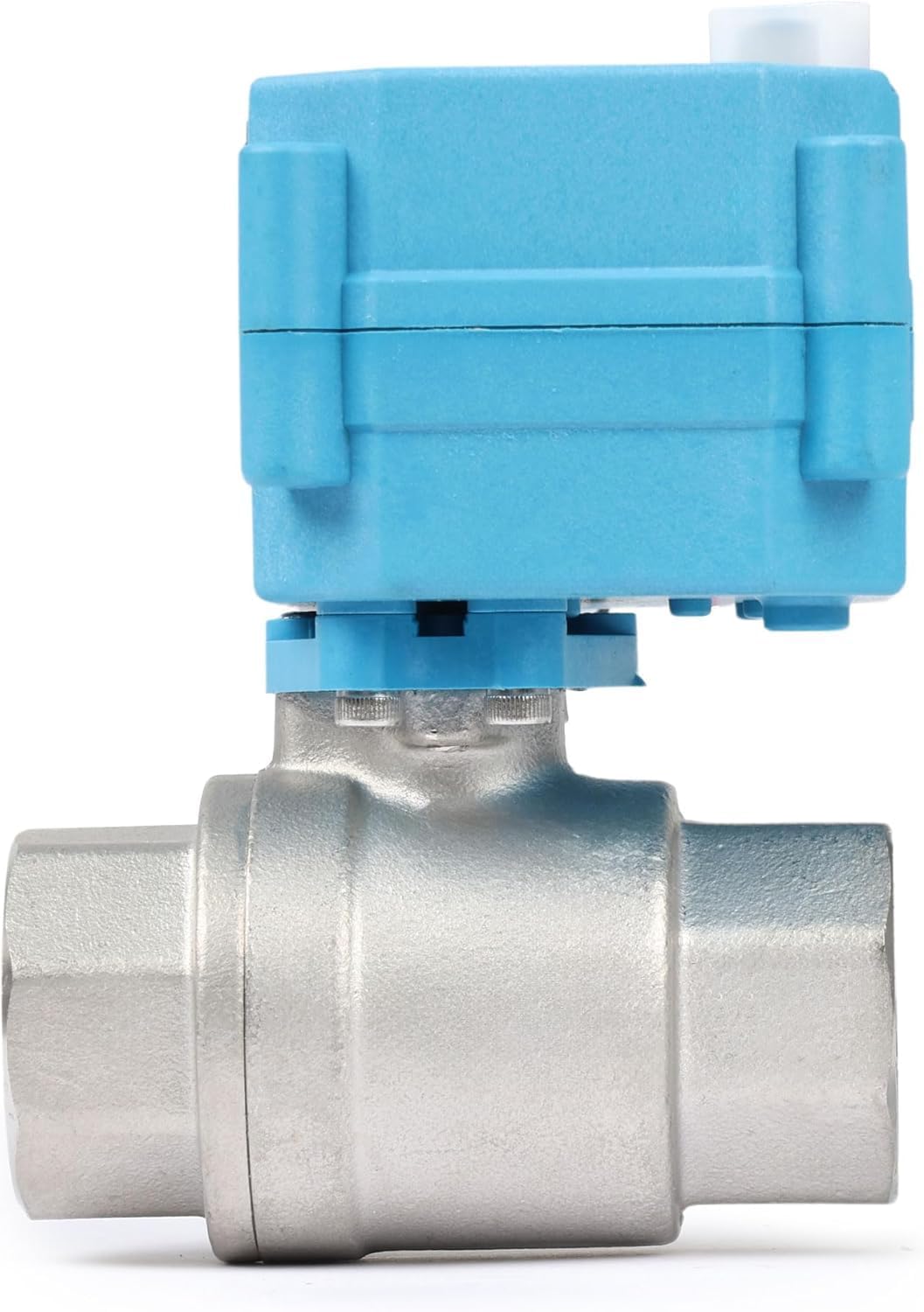 U.S. Solid Motorized Ball Valve – 3/4" 316 Stainless Steel, IP67 Waterproof, 110-230V AC, Full Port, 2-Wire Auto-Return, Normally Closed, Electric Valve for HVAC, Water, Oil, and Gas