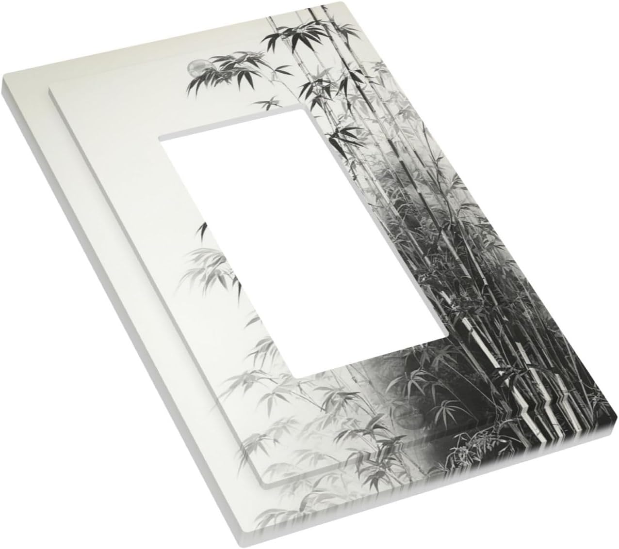 Outlet Covers Watercolor Vintage Ink Bamboo Forest 1 Gang Wall Plates Single Rocker Light Switch Covers Decorative Switch Plates Electrical GFCI Panel Covers for Home Office Decor 5 X 3 IN