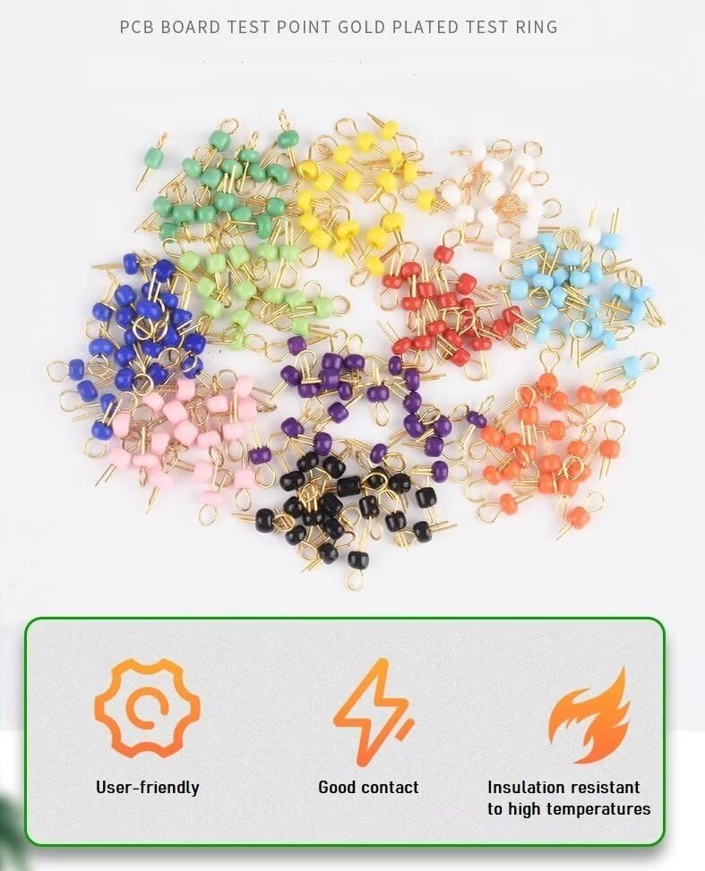 Black PCB Gold-Plated Ceramic Test Points 1000 PCS for Circuit Board Testing