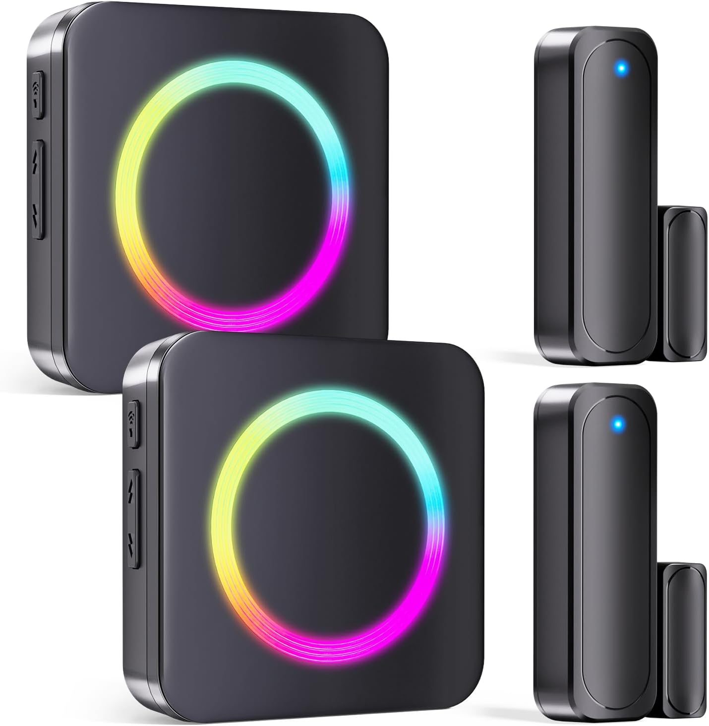 Door Sensor, Satisure Wireless Door Sensor Chime When Door Opens, Door Entry Alarm Chime for Business/Home/Kids, Door Alarm Door Ringer Alert (2 Chimes+2 Sensors)