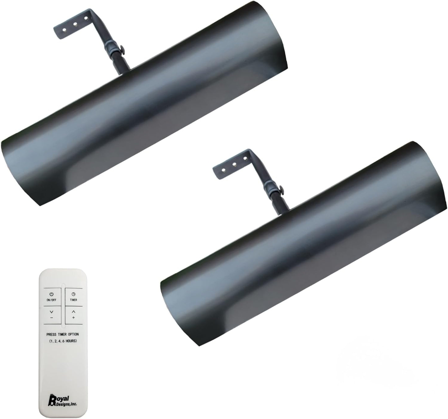Royal Designs, Inc. Cordless Remote Control LED Picture Light, Dimmable with Timer Function, Oil Rubbed Bronze, 6.75 Inches, 2 Pack