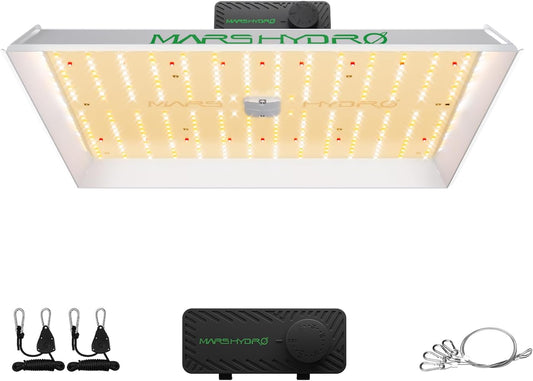 MARS HYDRO TS1000 150W LED Grow Light for Indoor Plants, with Patented Reflector, 5 Levels Dimmable Lights Daisy Chain Full Spectrum Growing Lamps for Seedlings Veg Bloom in 2x2/3x3 Grow Tent
