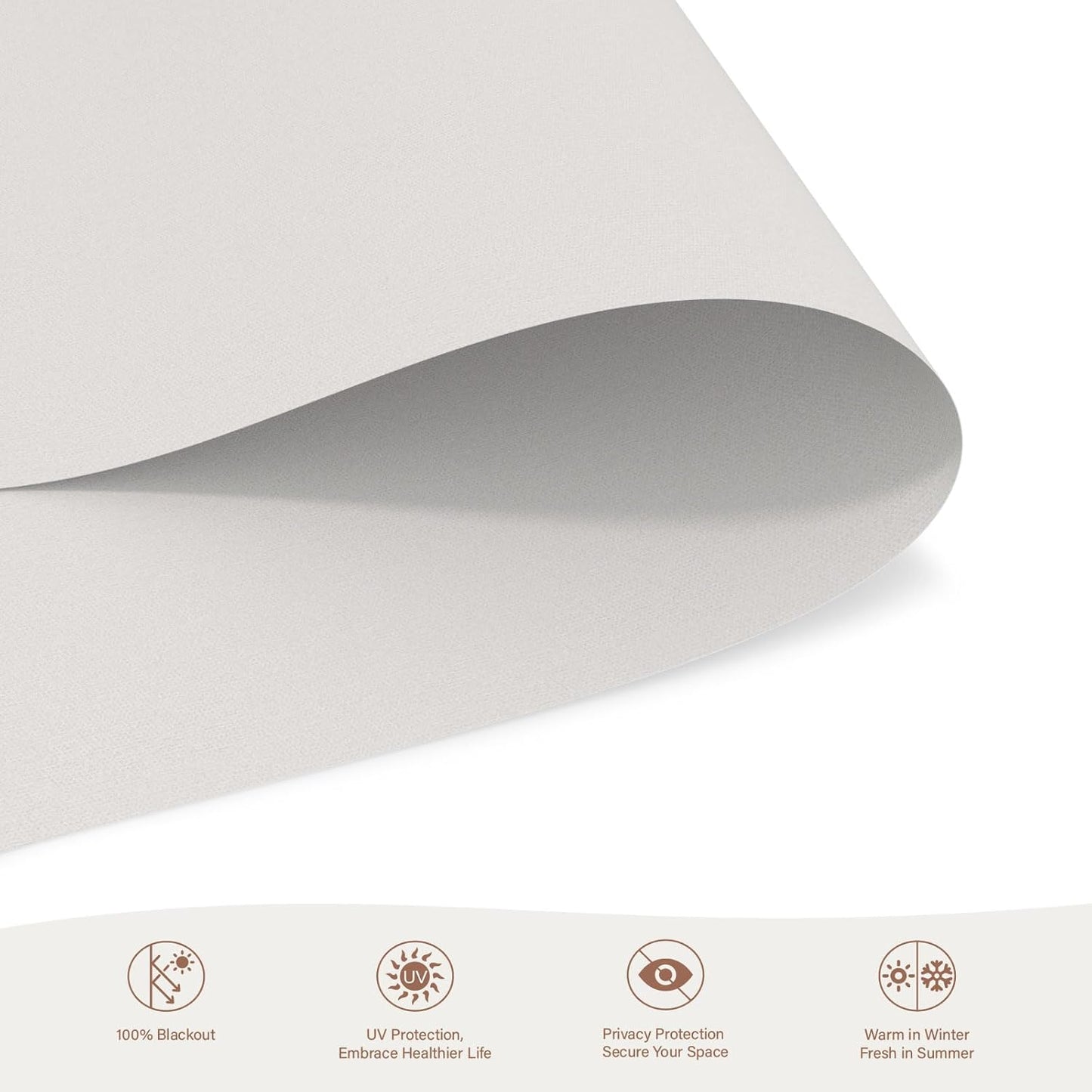Motorized Roller Blinds with Remote, 100% Blackout Automatic Roller Shades for Bedroom, Bathroom, and Living Room, Customized Size, Ancient Wall Gray