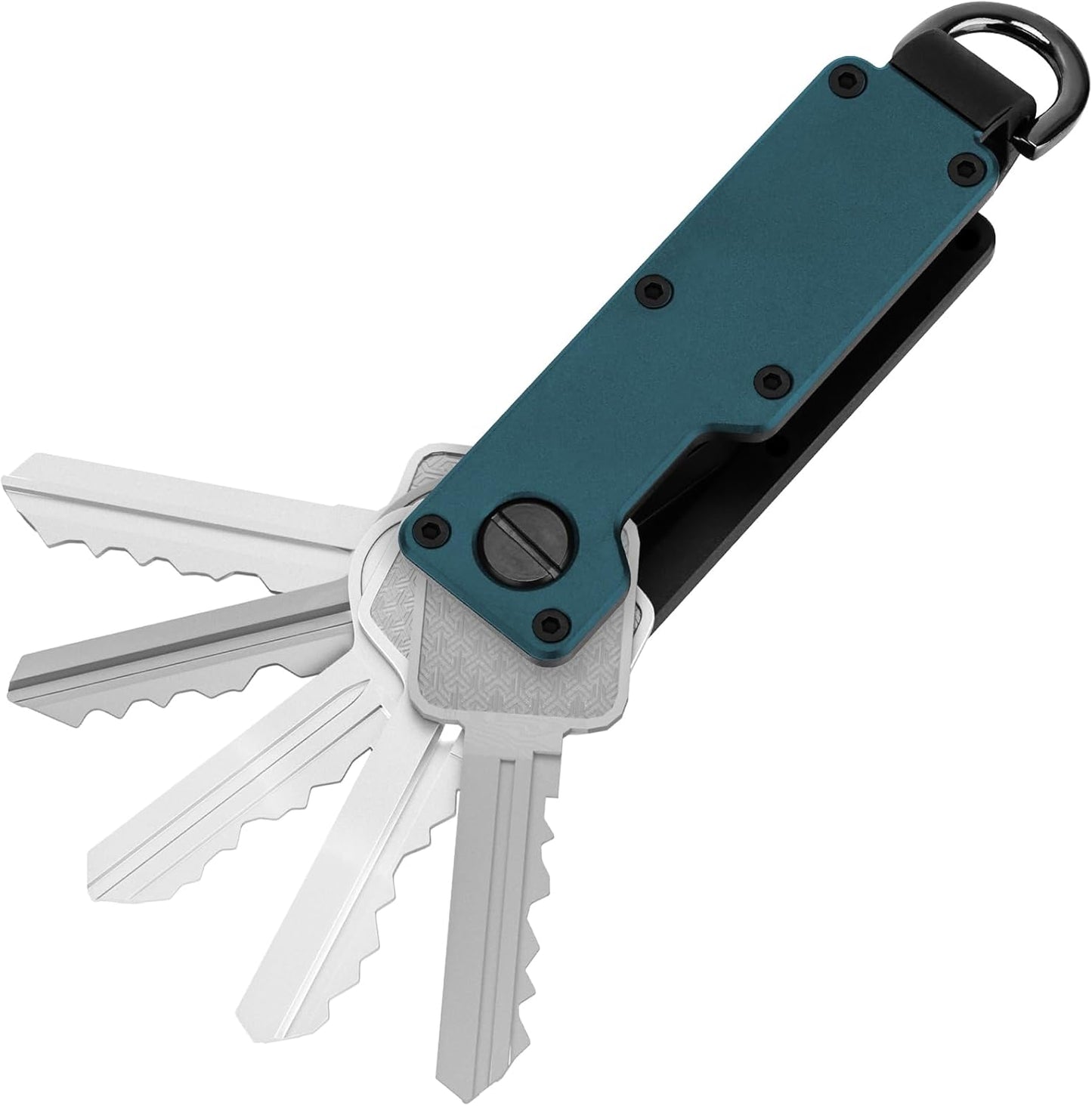 Mens Key Organizer - Compact Metallic Key Holder | Minimalist Innovative Keyholder | Smart Keychain Secures 1-5 Keys