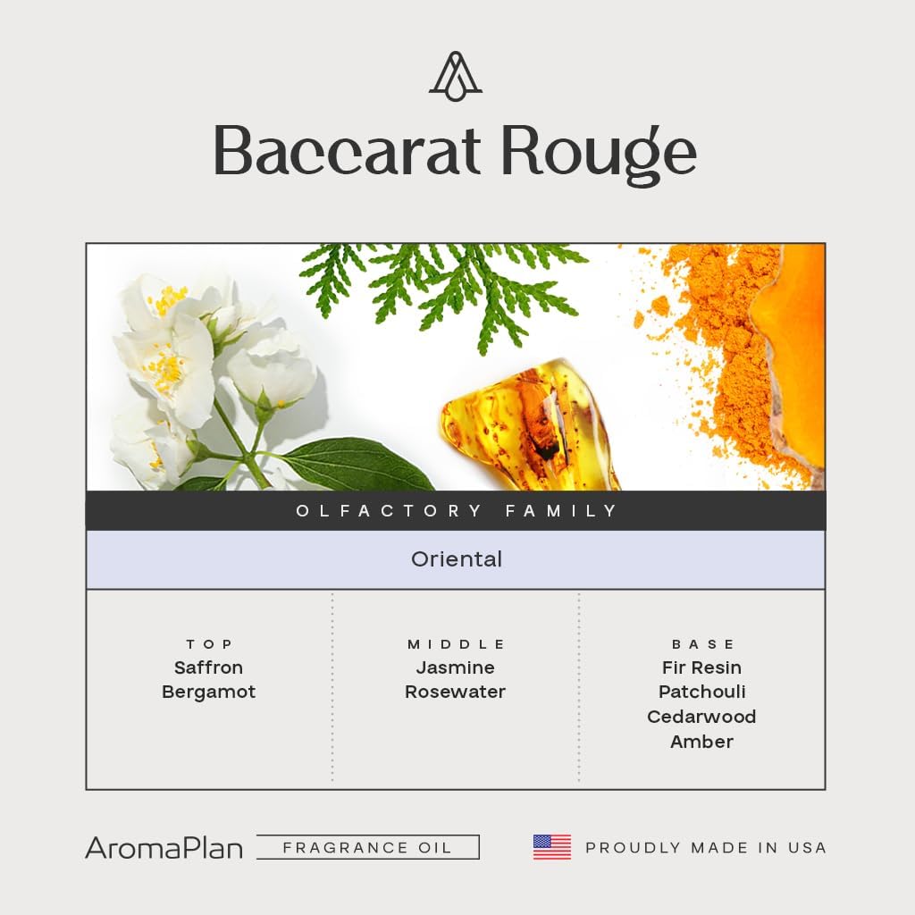 AromaPlan Hotel Scents Inspired by Baccarat Rouge 5 Fl Oz (148ml), Home Luxury Aroma & Hotel Fragrance Diffuser Oil for Aromatherapy- USA Made, Bigger Bottle, Bolder Aroma & Longer Lasting