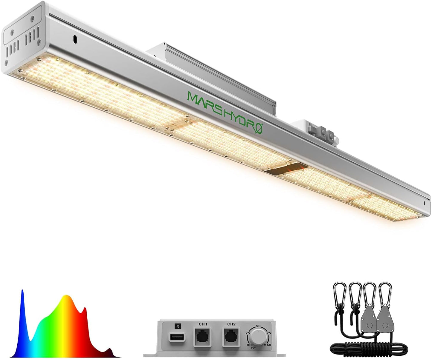 MARS HYDRO SP3000 2x4 Grow Lights for Indoor Plants,Greenhouse Lights,Full Spectrum,Dimmable,Remote WiFi App Control,Daisy Chain Light for Greenhouse Farming Seedling Veg and Bloom for 4x2 Grow Tent