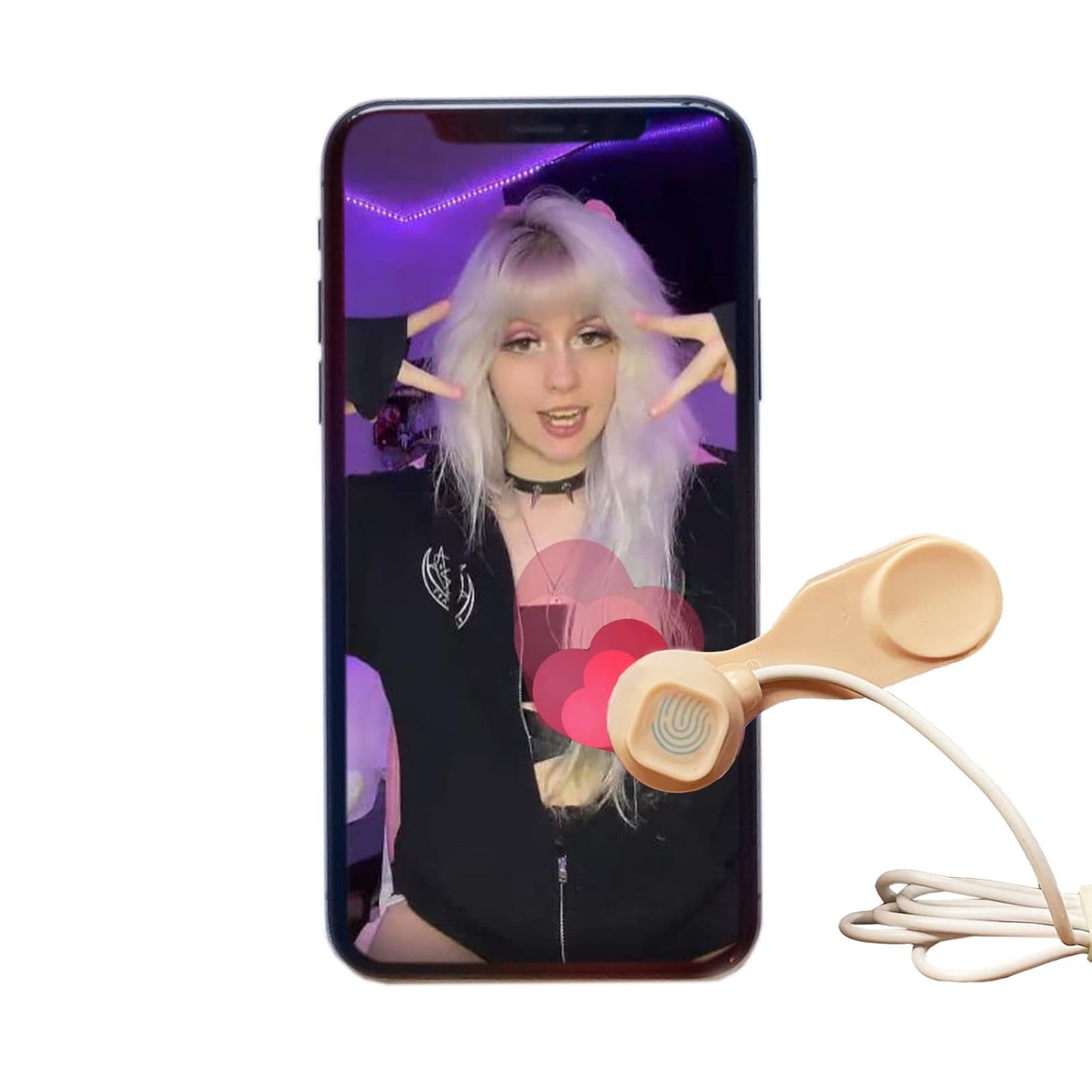 Annrybor Screen Auto Clicker For Phone:3 Speed Physical Tapper, Simulated Finger Continuous Click, Compatible With Android And IOS, Suitable For Tik Tok Live, Lightning Deal, Reward Tasks (PINK)