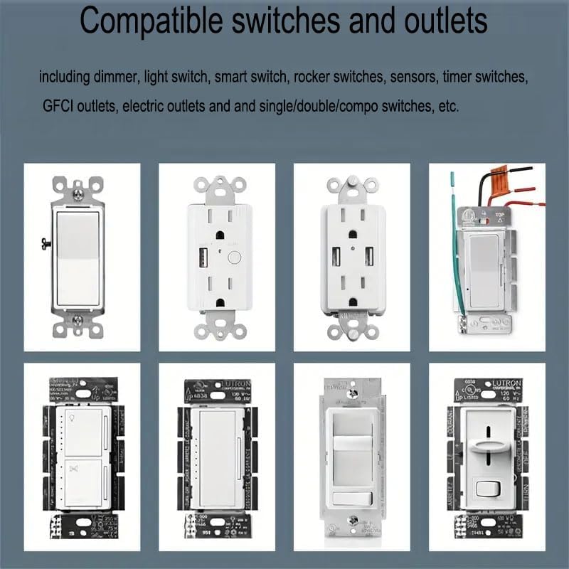Decorator Wall Plates 3-Gang Switch Outlet Electrical Cover Plate Unbreakable Thermoplastic Faceplate for Light Receptacle Outlet Switch, White (3 Pack)