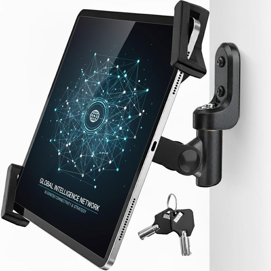 AboveTEK Anti-Theft iPad Wall Mount with Lock & Key, 360° Rotating Tablet Holder for 7.9"–14.6" Devices, Heavy-Duty Aluminum & Steel Kiosk Mount for POS, Restaurant, Retail & Business Displays