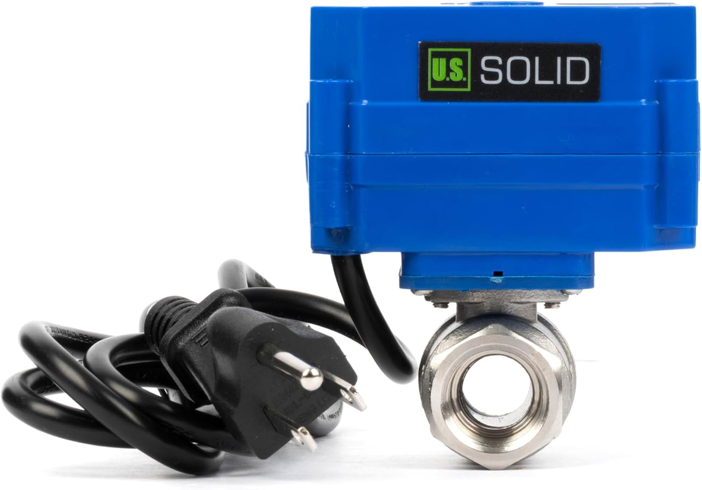 U.S. Solid 1/2" Motorized Ball Valve with US Plug 110VAC Stainless Steel Electrical Ball Valve,Auto Return, Normally Open