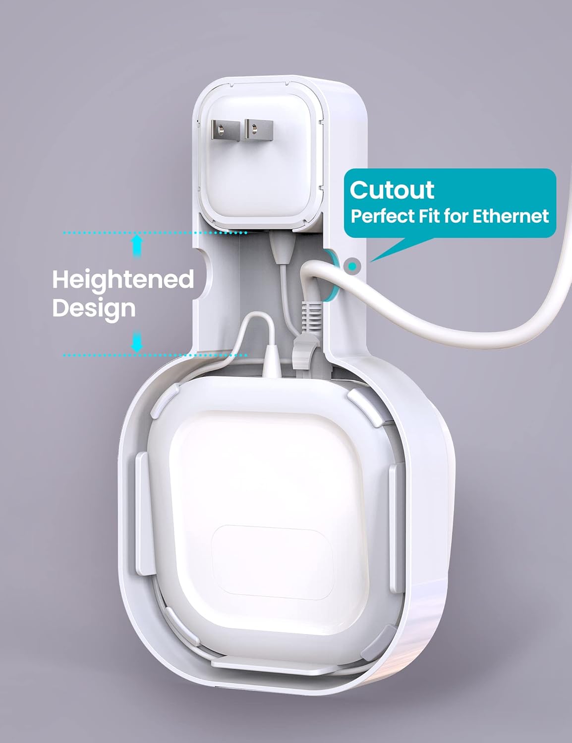 DG-Direct Wall Mount Holder for eero 6 and eero 6+ Router Mesh Wi-Fi System, No Messy Wires, The Outlet Wall Mount Holder for eero 6 Plus, Stand Bracket for eero 6 Extender Space Saving 1 Pcs