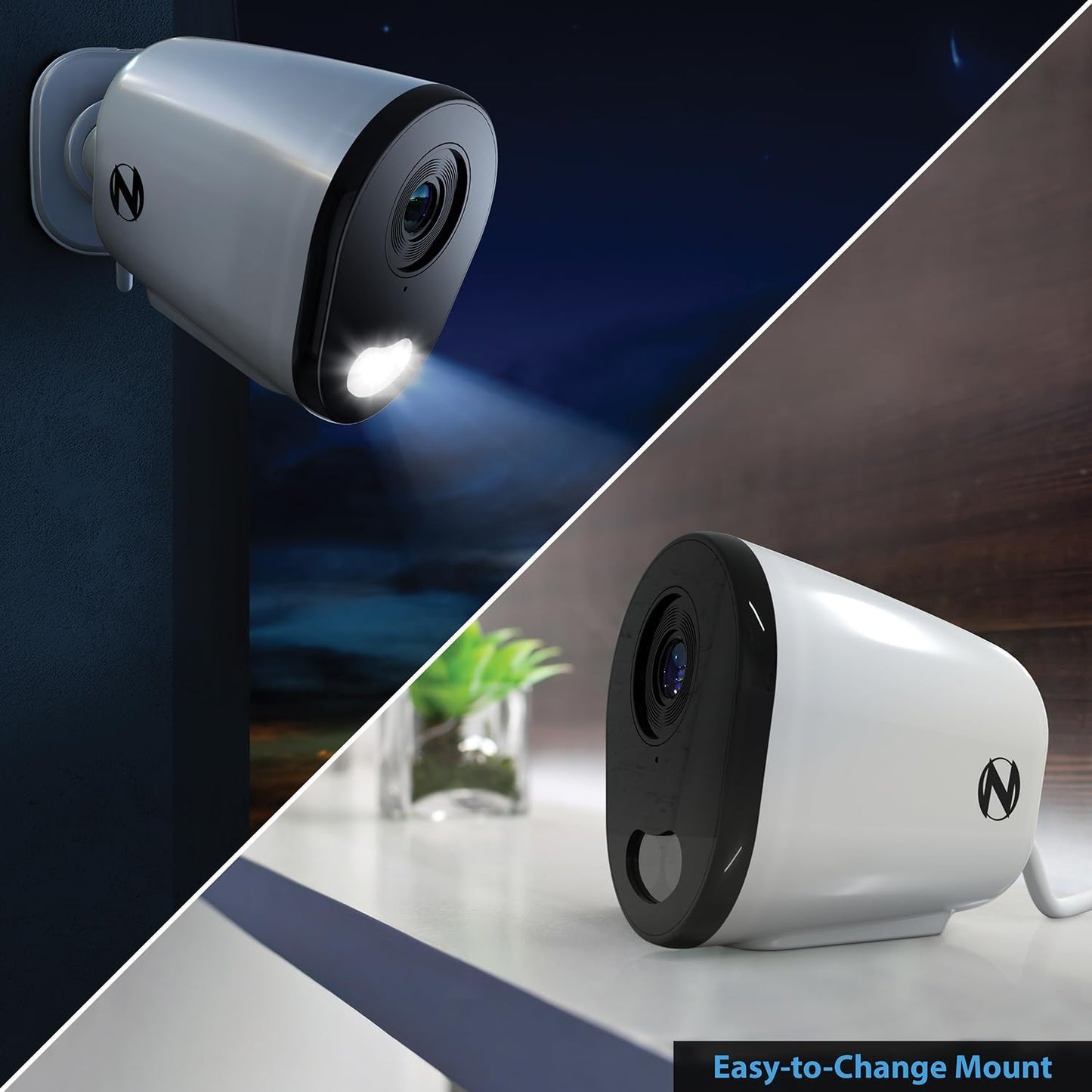 Night Owl 10 Channel Bluetooth Video Home Security Camera System with (6) Plug-in Wi-Fi 2K HD Indoor/Outdoor Spotlight Cameras with 2-Way Audio and 1TB Hard Drive (Expandable up to 10 Cameras)