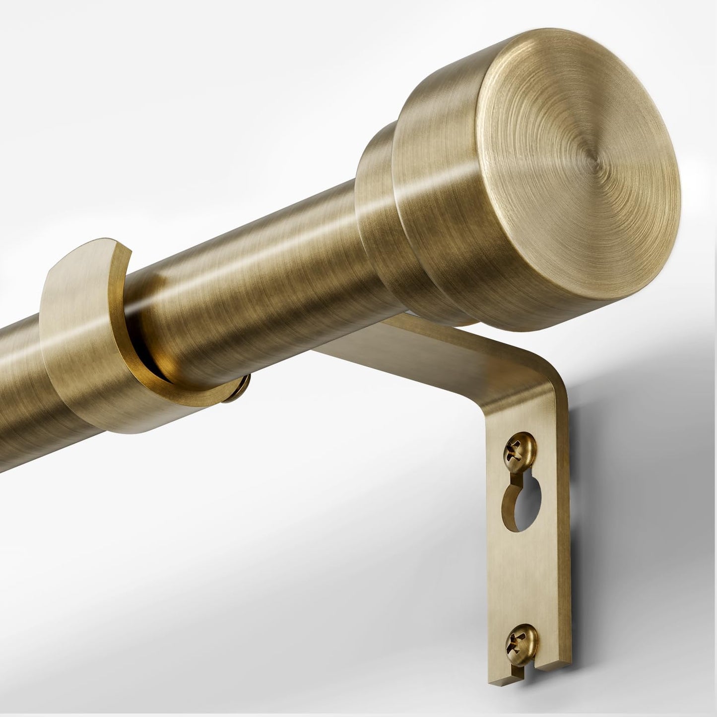 Oneach Heavy Duty Curtain Rods for Windows 48 to 84 Inch, 1 Inch Antique Bronze Curtain Rod, Adjustable Length Rod with Metal Finials, Modern Decorative for Bedroom Kitchen Living Room (16 to 88 Inch)