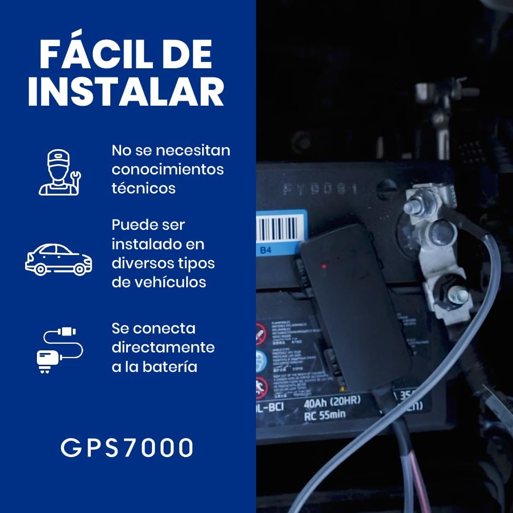 GPS7000 Hidden Vehicle GPS Tracker for Vehicles | 12 Months Service Included | 4G Car GPS Tracker Device | Easy Self-Installation | Real-Time Vehicle Tracking | Optional Renewal, No Mandatory Fees