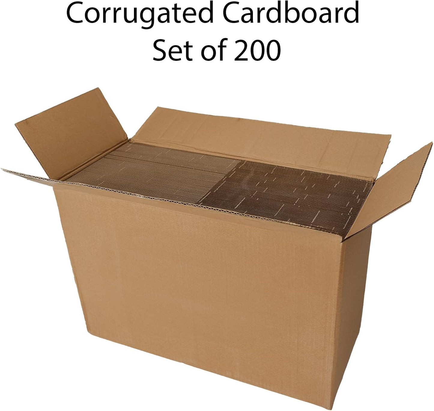 Calenzana 8.5x11 Browm Corrugated Cardboard Sheets, Flat Card Boards Inserts for Crafts, Packing, Shipping, Moving, Mailing, 200 Pack