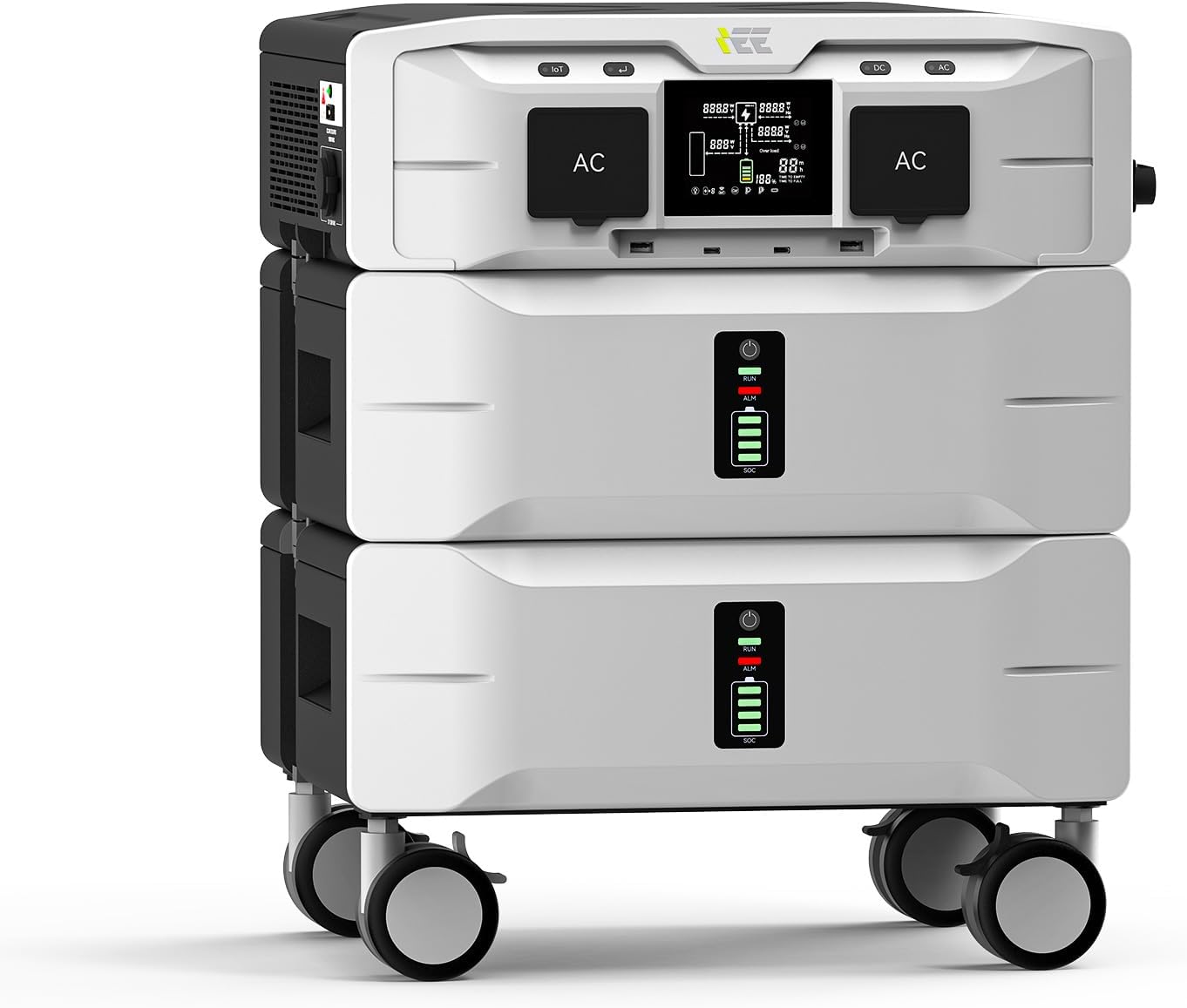 IEE 5120Wh Power Station SP5000, 120/240V 5000W AC Output(9000W Peak), Lifepo4 Home Battery Backup Expandable to 10kWh, 1000W PV Charging, Solar Generator for Home Use, Emergency, Camping, RV