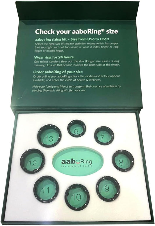 aabo aaboRing Sizing Kit for Finger - Try Before You Buy - Accurate Finger Fit for Adults - Choose from Sizes US 6 to US 13 - Wear-Test Fit for Comfort & Performance
