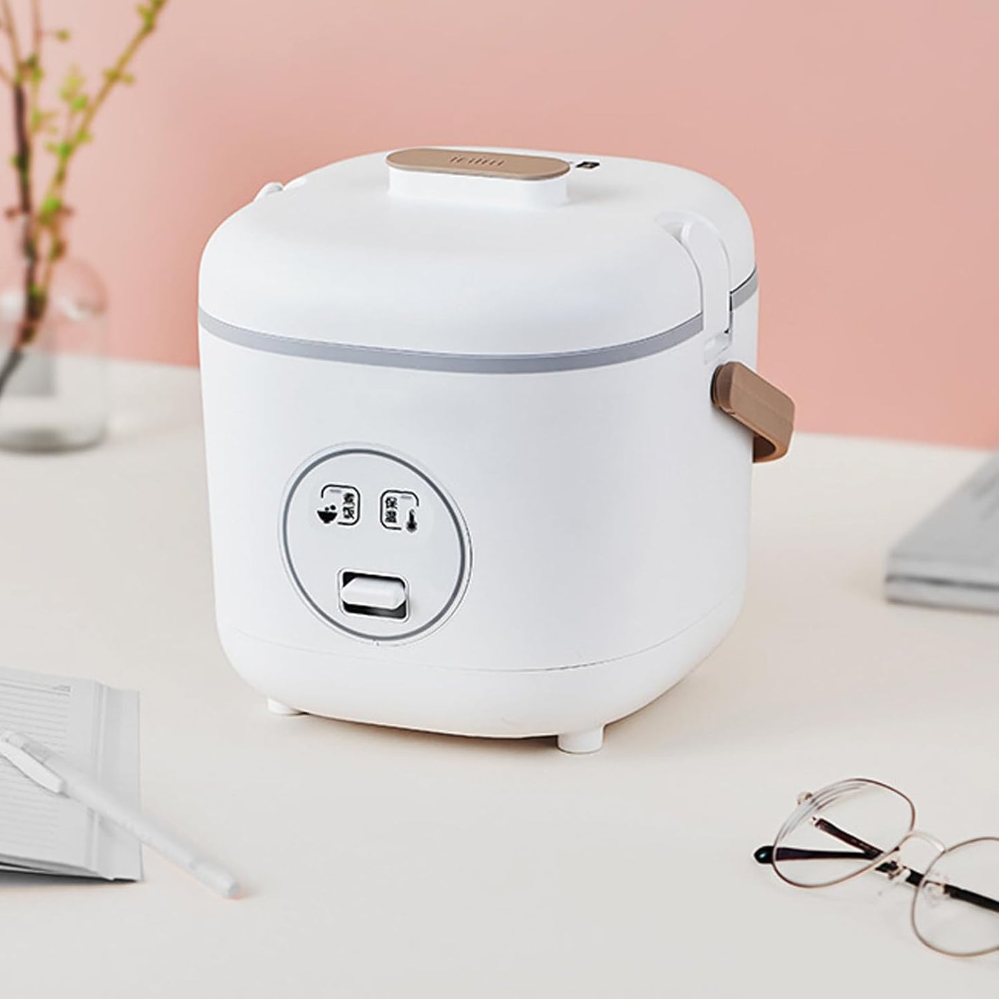 Rice Cooker, Ceramic Non-Stick Inner Pot, 1.2L Capacity, Suitable for 1-3 People, Multi-Function Household Small Portable Smart Cooker