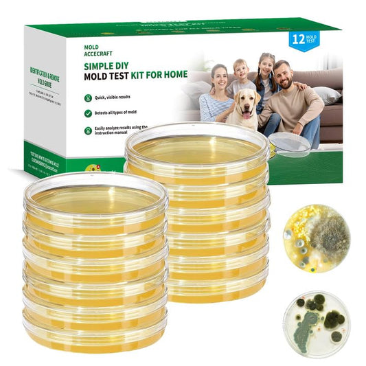 Mold Test Kit for Home -12 Simple Mold Test kit,Test HVAC System,Surfaces & Indoor Air Quality,DIY Mold Detector at Home,Includes Detailed Mold Identification Guide,air Tester