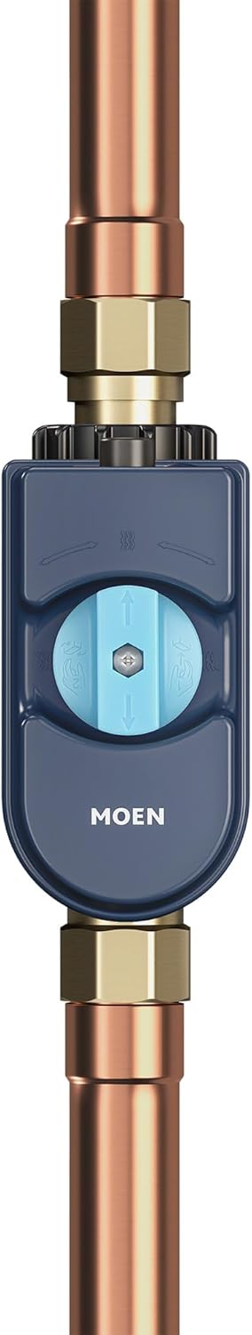 Moen Flo Smart Water Monitor and Automatic Shutoff Sensor, Wi-Fi Connected Water Leak Detector for 1-Inch Diameter Pipe, 900-006