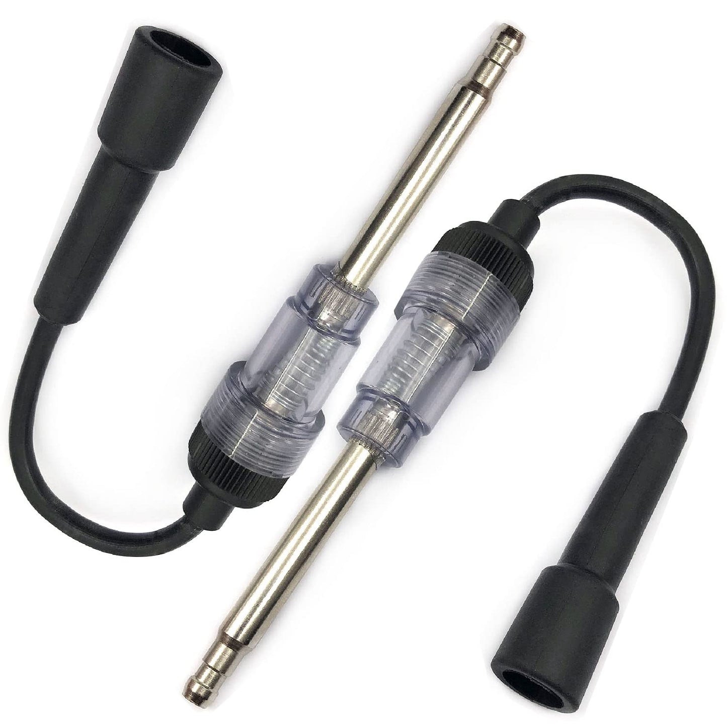 FainWan 2PCS Inline Spark Plug Tester - Straight Boot Ignition Test for Small Engine, Car, Chainsaw, Armature Diagnostic Detector