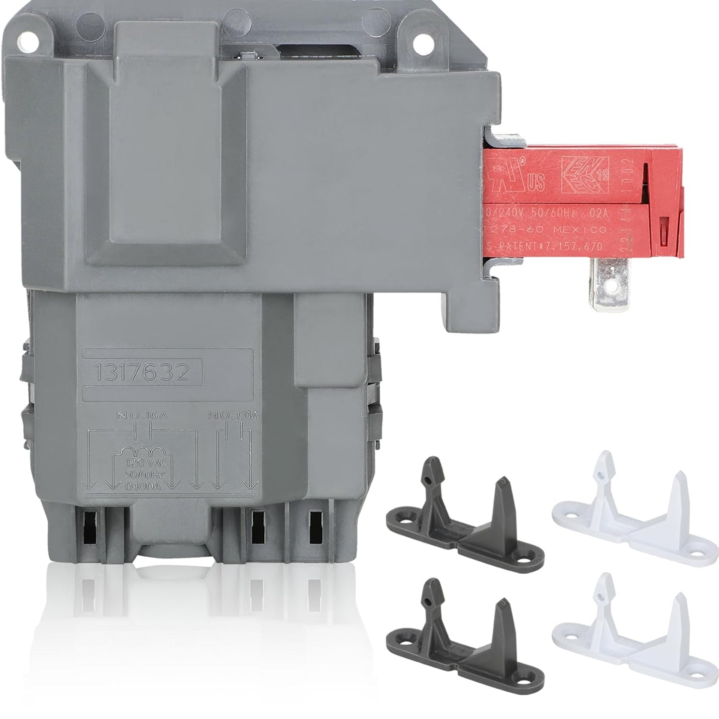 Upgraded 131763202 131763256 1317632 131763255 Washer Door Lock Switch and 131763310 131763302 Washer Door Striker for Frigidaire Kenmore Crosley FAFW4011LW0 FAFW3511KW0 Washing Machine