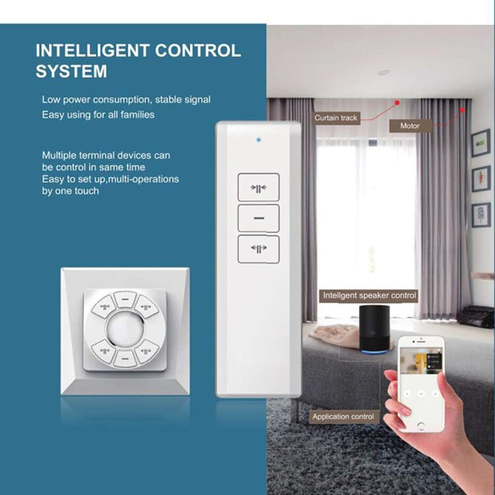 OlideSmart DIY WiFi Smart Automatic Curtain Motor Track System, Automatic Curtain Motor, Blinds Tracks, Length can be Customized (White, 5.2m)