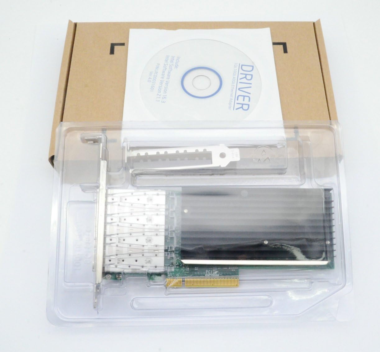 with Intel Chipset X710-DA4 4Port SFP+ 10Gb Ethernet Converged Network Card Adapter ISCSI NFS DDJKY PCI-e3.0 x8 Controller NIC