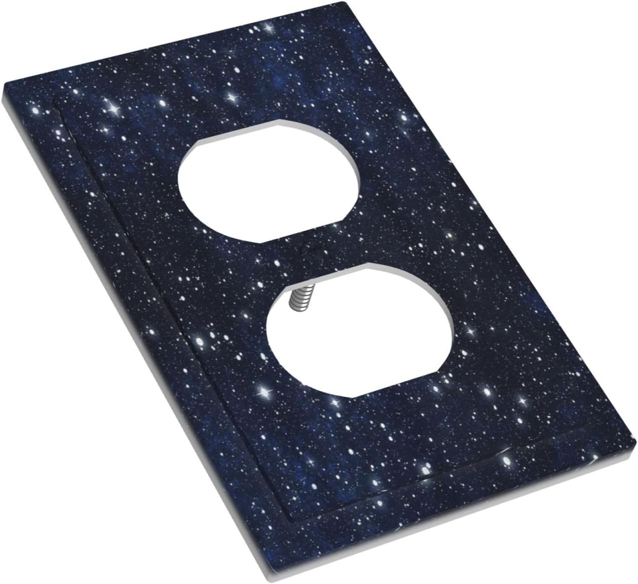 Wall Plate Decorative Light Switch Plate Covers Blue Night Sky Star Cosmic Starry Fantasy Galaxy Universe Space Single Duplex Switchplate 1 Gang Outlet Plate for Home Bedroom Bathroom Decor