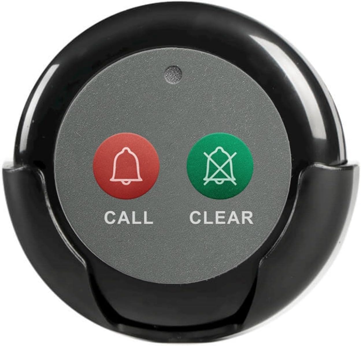 Wireless Call Buttons with Clear Call Dual Function for Wireless Call System Portable Caregiver Pager for Restaurants Nursing Home Clinic Care Facilities 2 PCS Black
