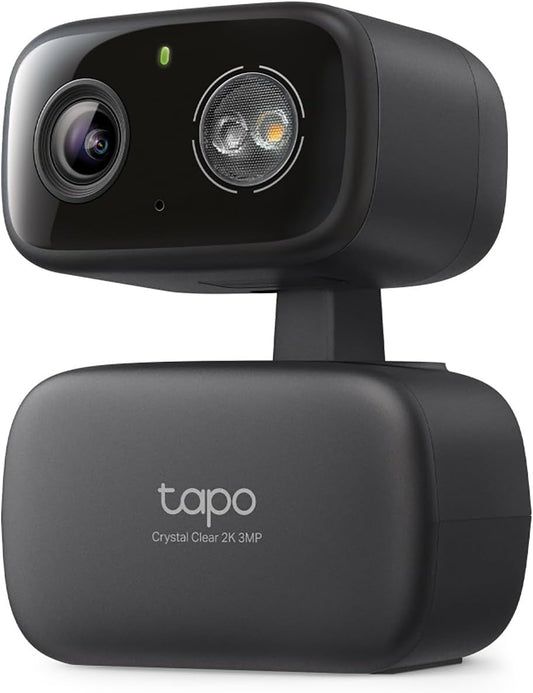 Tapo 2K 3MP Pan/Tilt Indoor/Outdoor Security Camera, Free Person/Baby Cry Detect & Motion Track, 360° View, Color Night Vision, SD/Cloud Storage, Works w/Alexa & Google Assistant, HybridCam 360