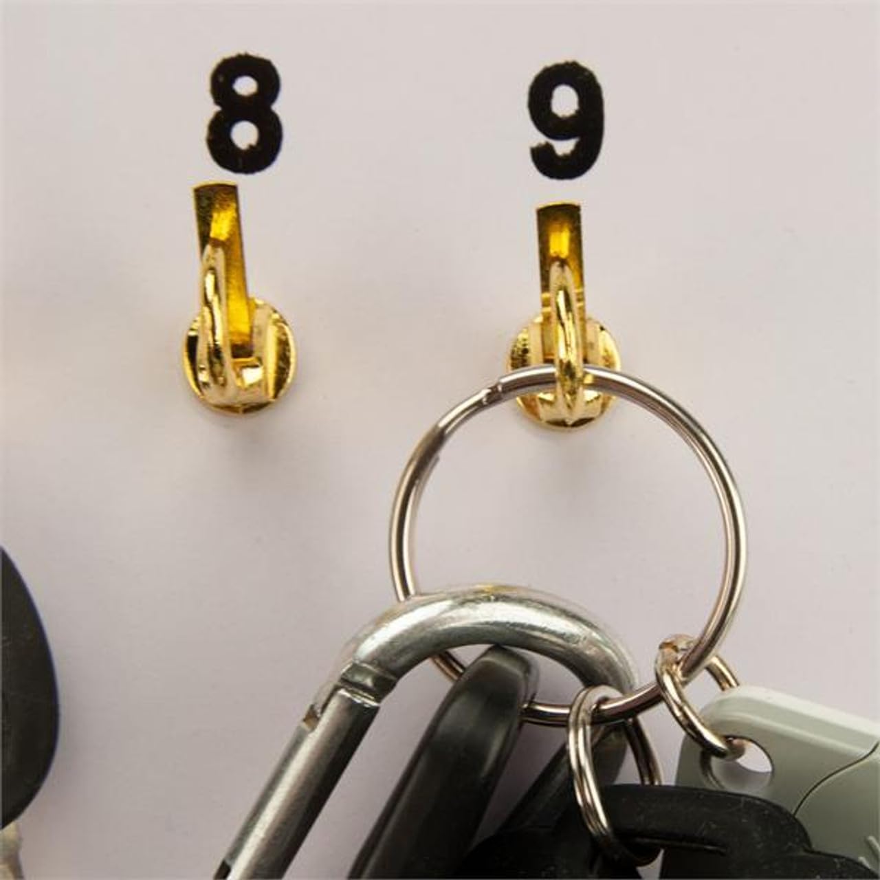 Masonite Key Holder Wall Mount with 38 Spring-Lock Hooks 16" × 23-1/2" – Wall Mounted Key Organizer Board with Metal Trim and Handle – Dealership, Office, Garage Key Rack Cabinet - Pack of 1