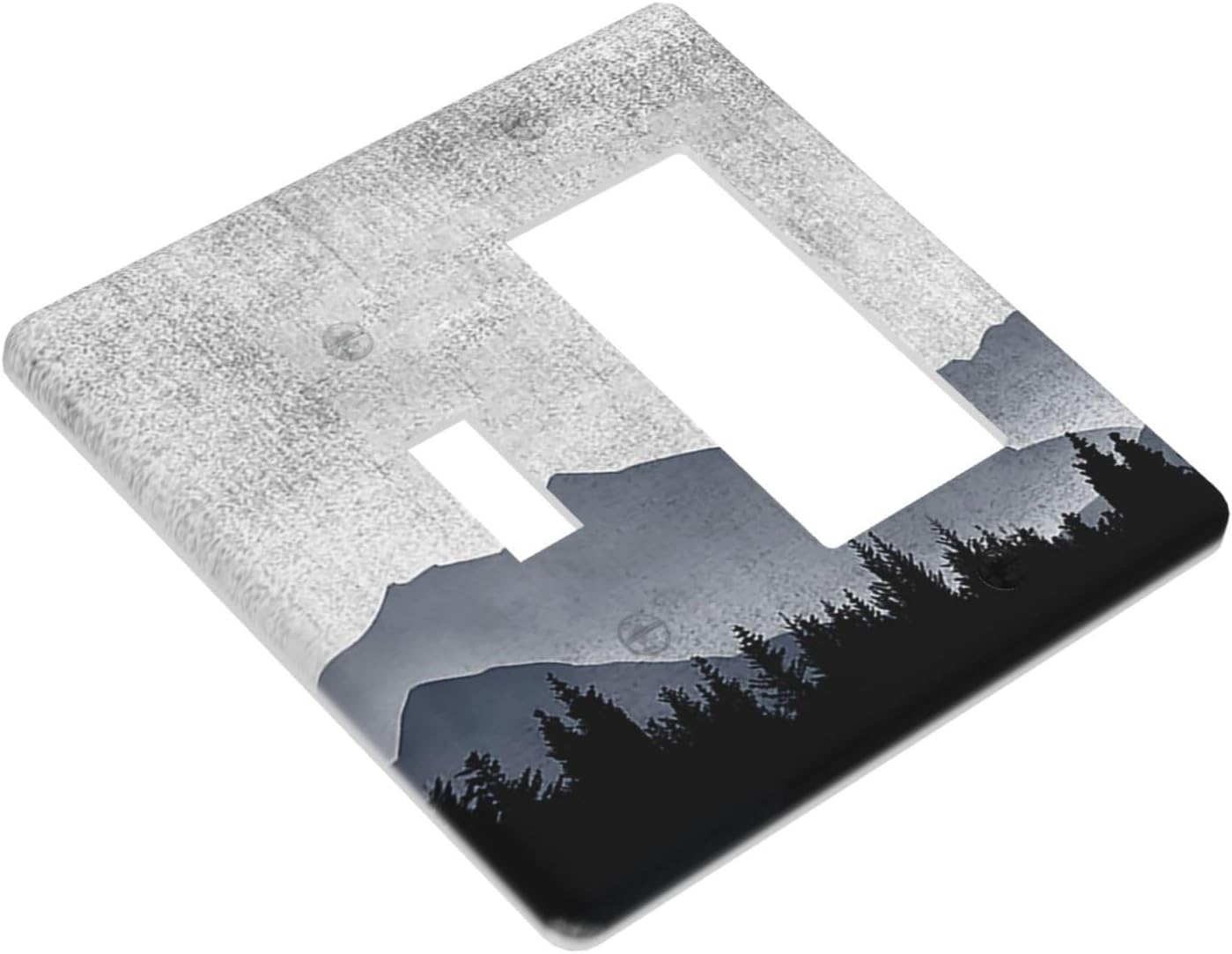 Outlet Covers Natural Landscape Mountains Pine Trees 1 Toggle 1 Rocker Combination Decorative Wall Plate Electrical Switch Plates Light Switch Cover Plate for Bedroom living Room Decor
