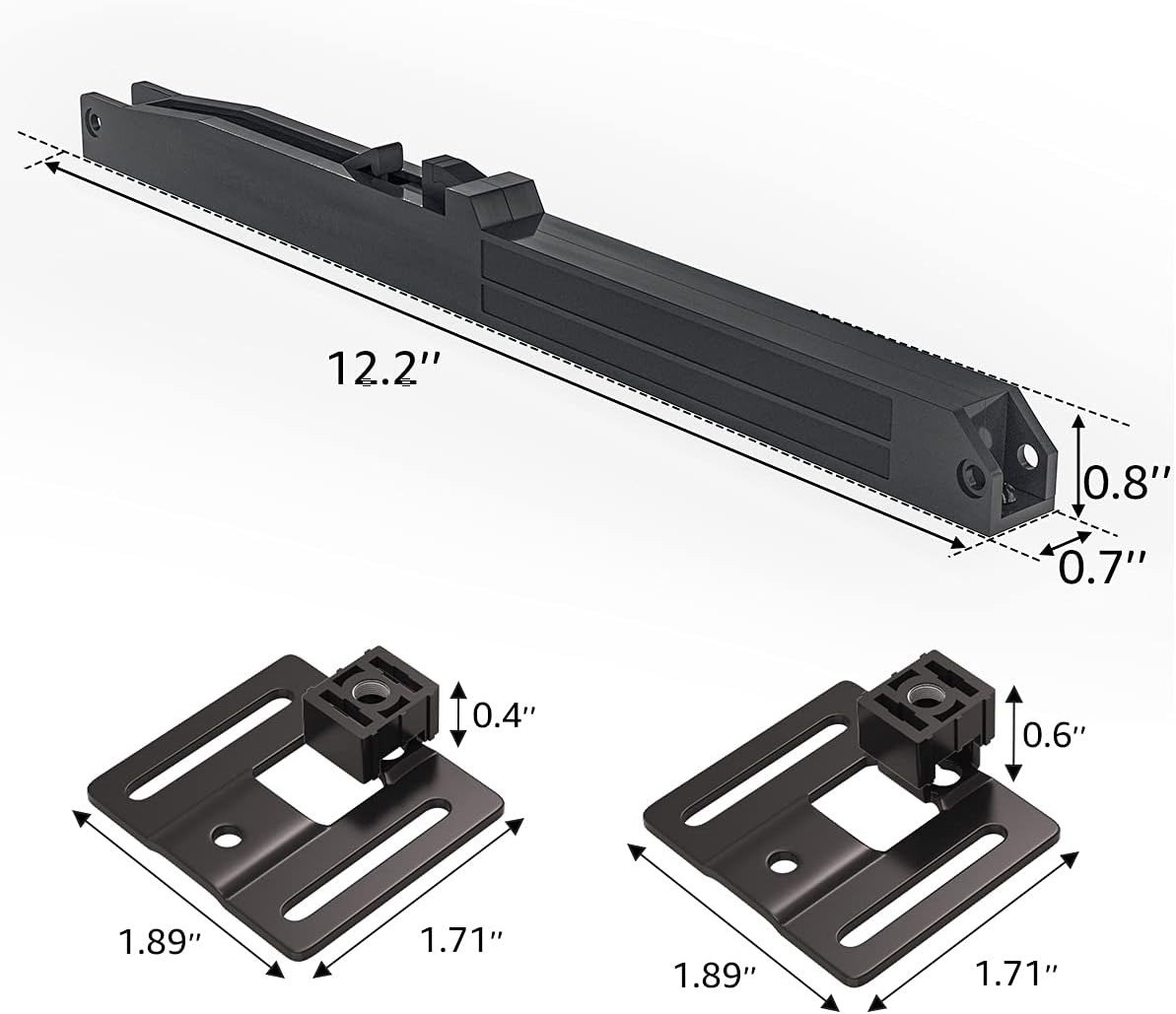 SMARTSTANDARD Barn Door Soft Close Kit, Matching 88-132 Pounds Single Door, Equipped with Spring Buffer Damper, Upgrade Hole-Free Version, 2PCS