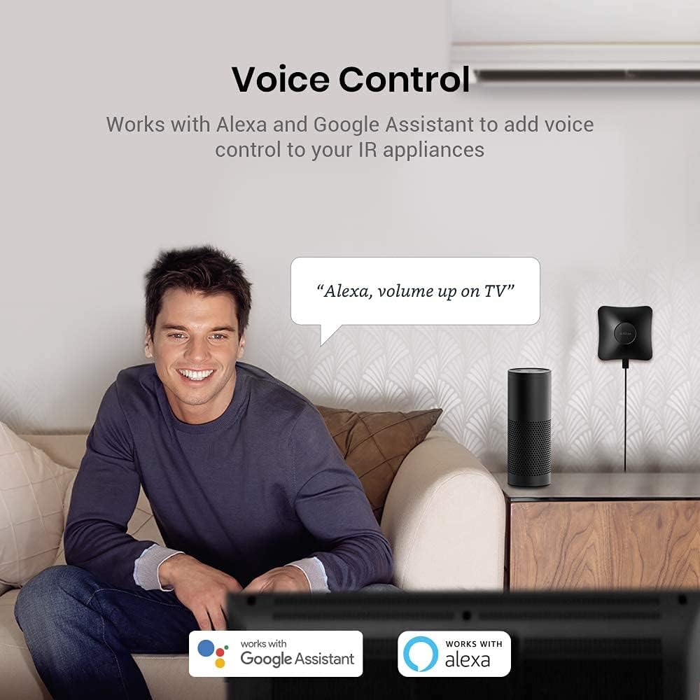 BroadLink RM4 pro IR and RF Universal Remote, All in One Hub Code Learning Wi-Fi Remote Control for TV Air Conditioner STB Audio, Curtain Motor, Works with Alexa, Google Home, IFTTT