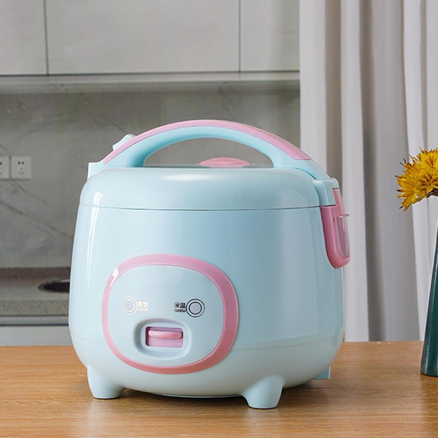 Rice Cooker, Mini Cooker 2.5 Cups Uncooked, 1.6L Portable Non-Stick Small Travel Smart Control Multi-Function with 24 Hour Timer Delay and Keep Warm Function