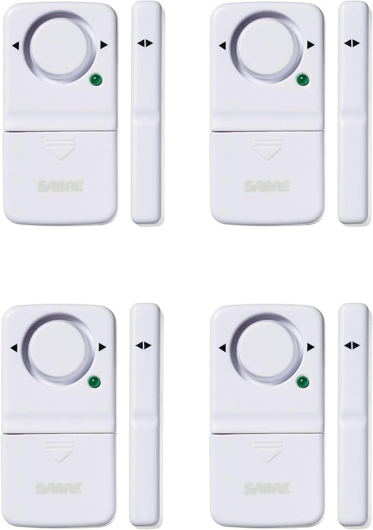 SABRE Wireless Home Security Door Window Burglar Alarm with LOUD 120 dB Siren, DIY EASY to Install