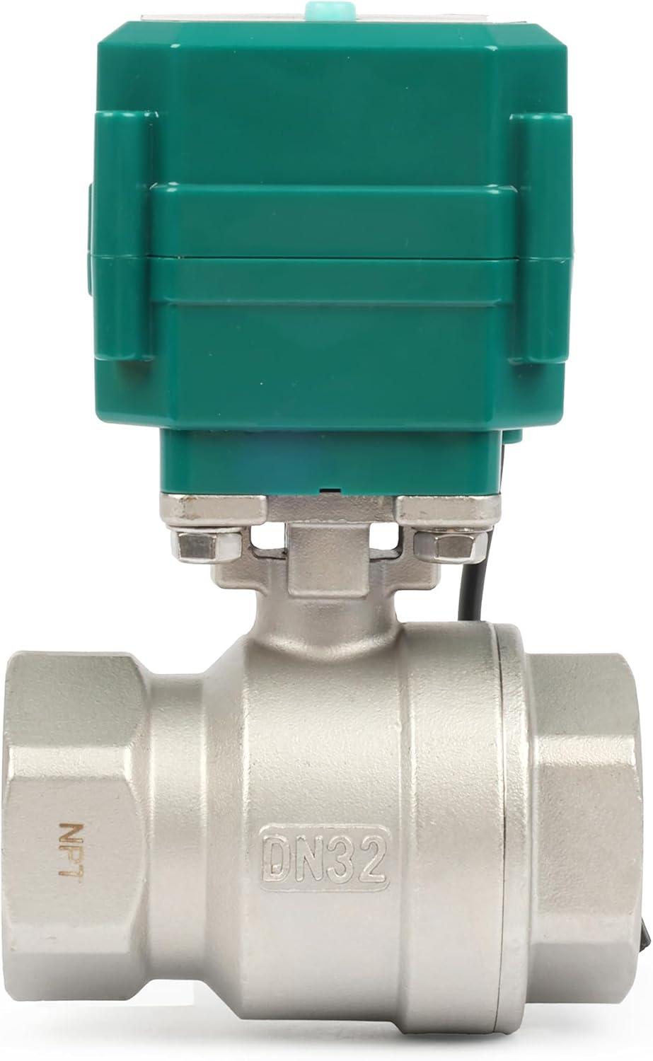 U.S. Solid 1-1/4" Smart Motorized Ball Valve - Stainless Steel Remote App Mobile-control Electrical Ball Valve with Manual Switch, Plug Connection